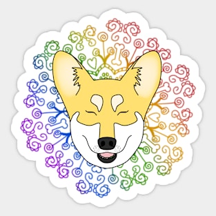 Corgi Zen Sticker